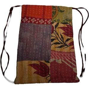 Kantha Hand Made Tote or Backpack Vintage Boho.Colorful Print